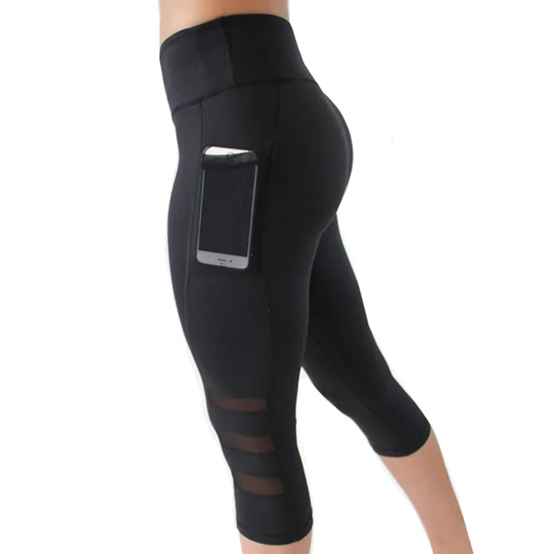 Leggings de yoga para correr hasta la pantorrilla Capri Sport
