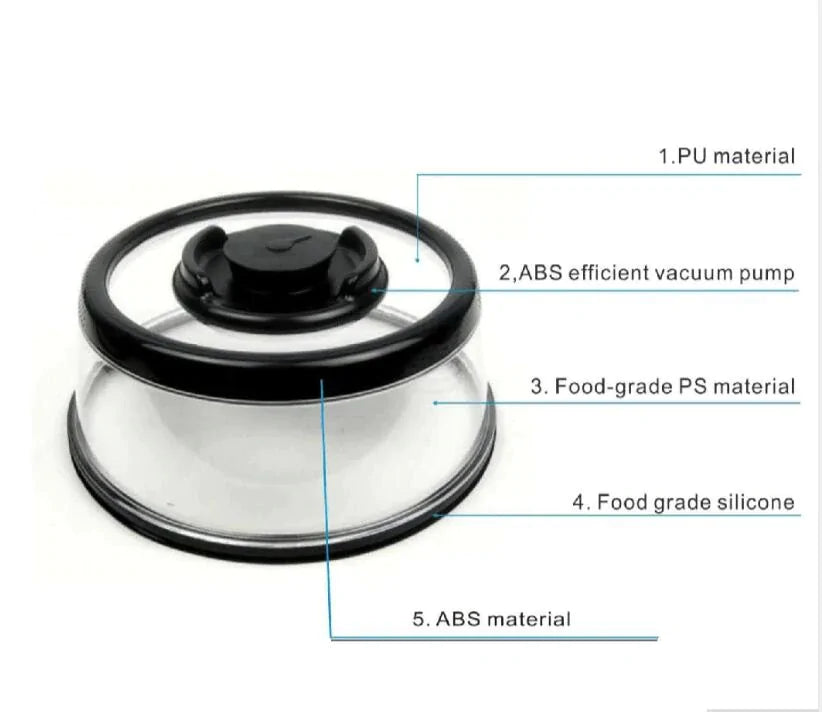 Tapa para alimentos sellada al vacío