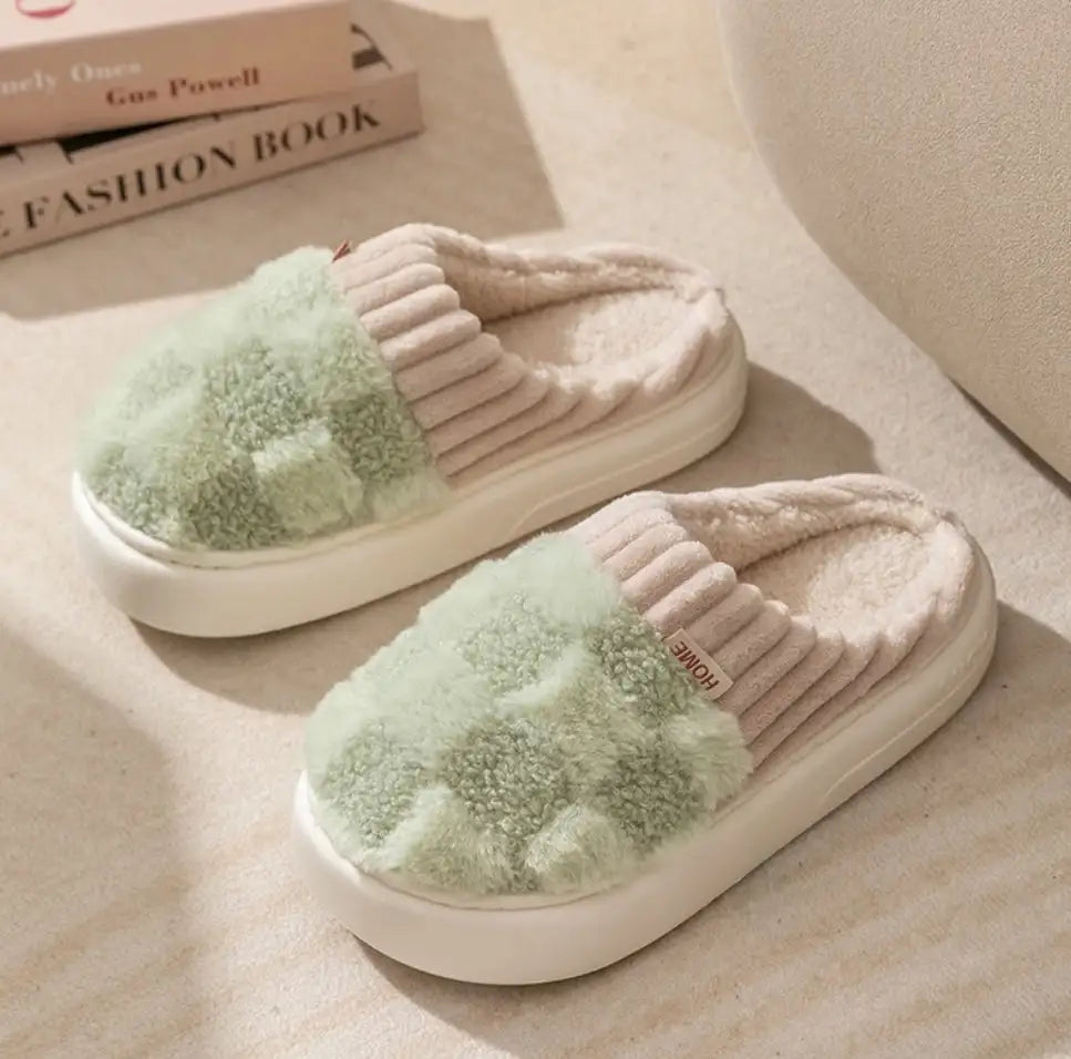 Nuevas pantuflas de piel de invierno Fulffy