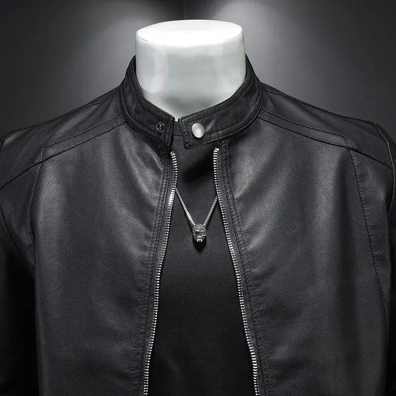 Chaqueta de cuero de otoño