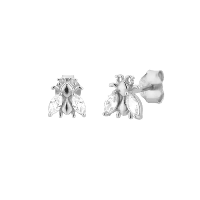 Colección de anillos y pendientes de abejas de invierno