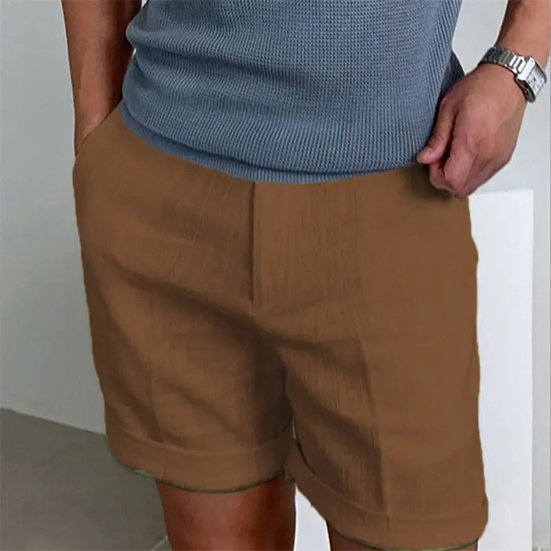 Pantalones cortos de entrenamiento con bolsillos inclinados para hombre