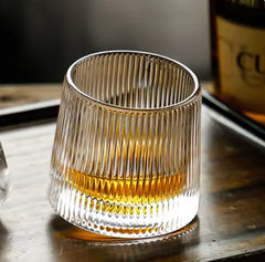 Nordic Rotating Crystal Whiskey Glass