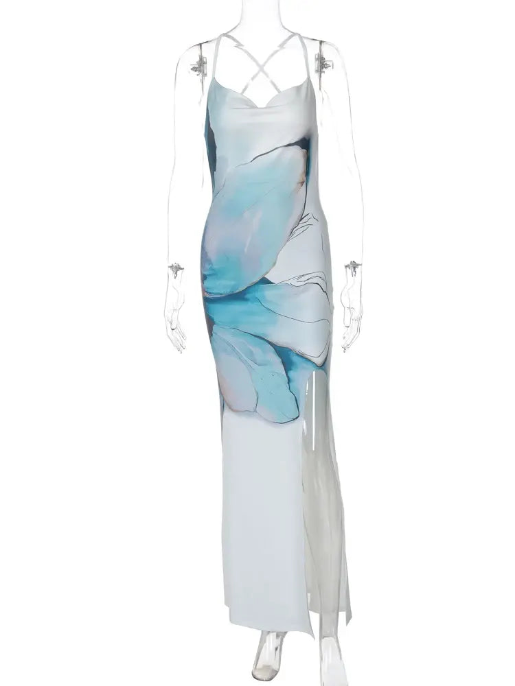 Vestido largo blanco ajustado