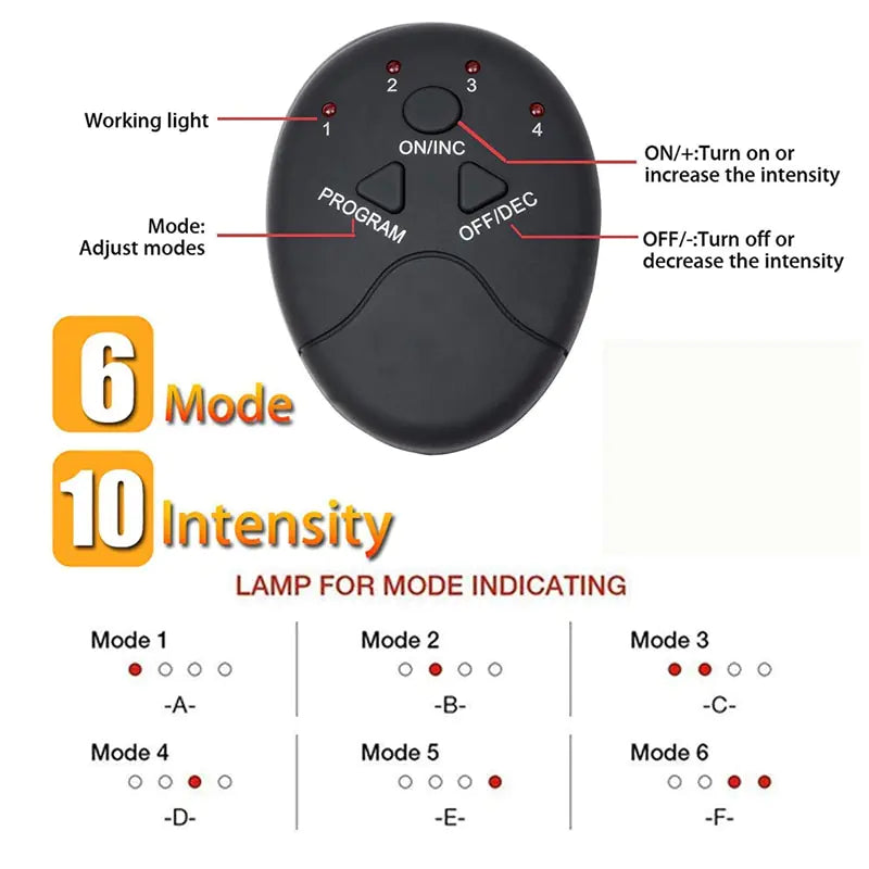 Estimulador muscular eléctrico, masajeador de fitness