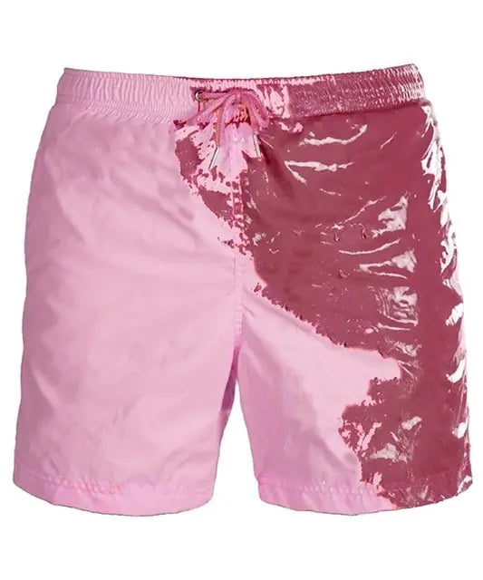 Pantalones cortos de playa para hombre con cambio de color mágico
