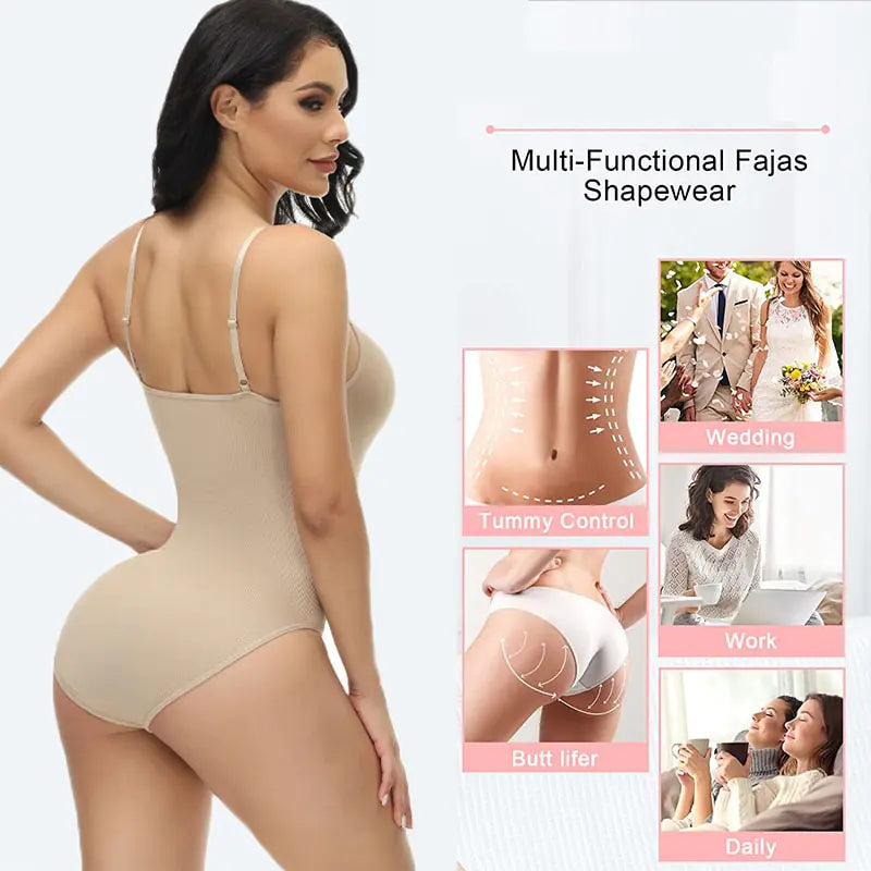 Body con tirantes finos y escote en V