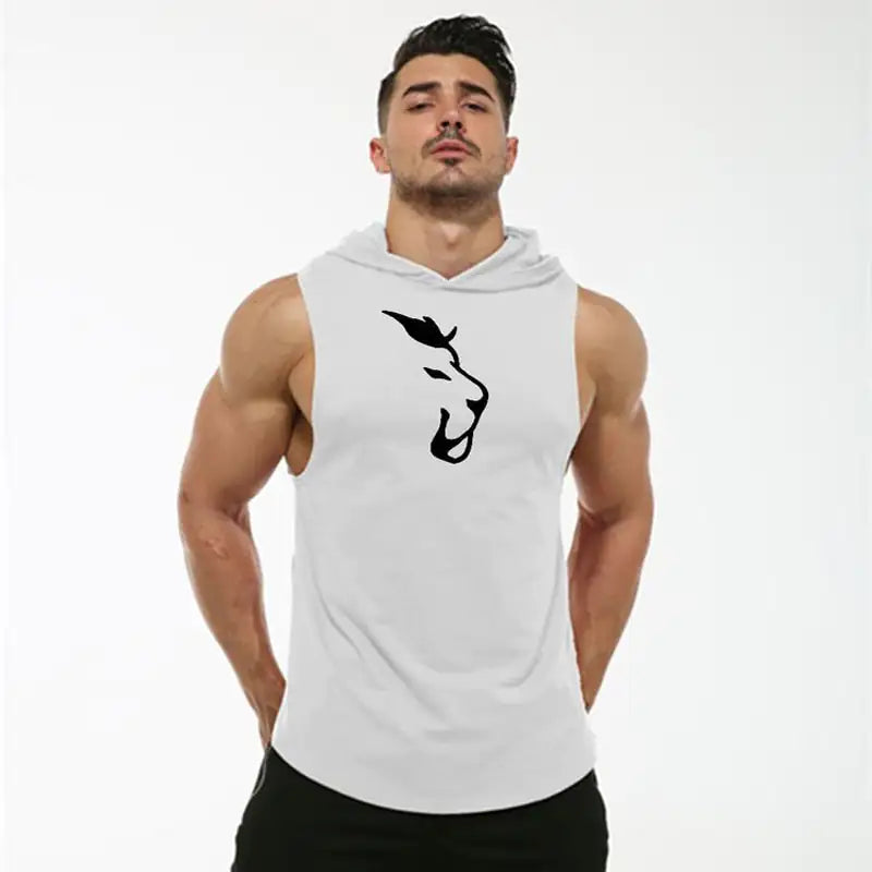 Chaleco sin mangas con capucha para hombre