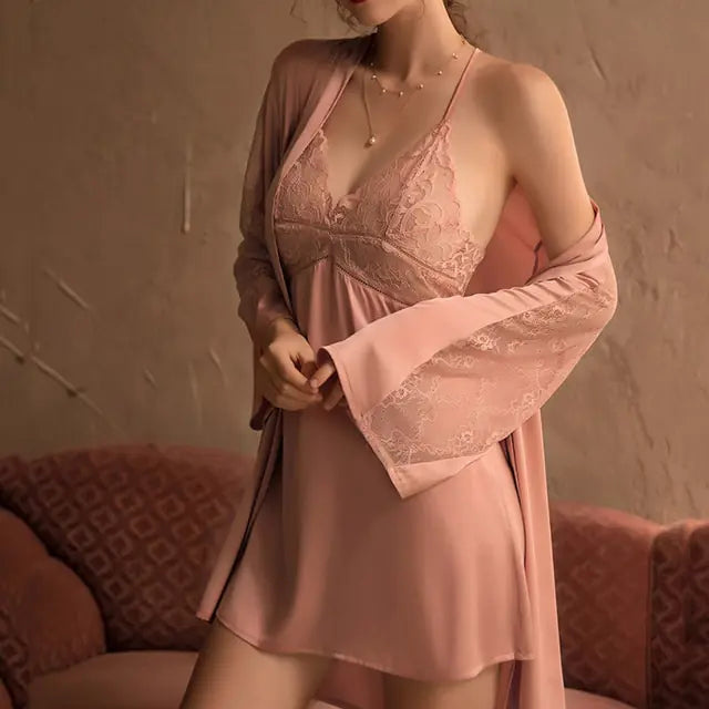 Conjuntos de pijama de seda con elegancia