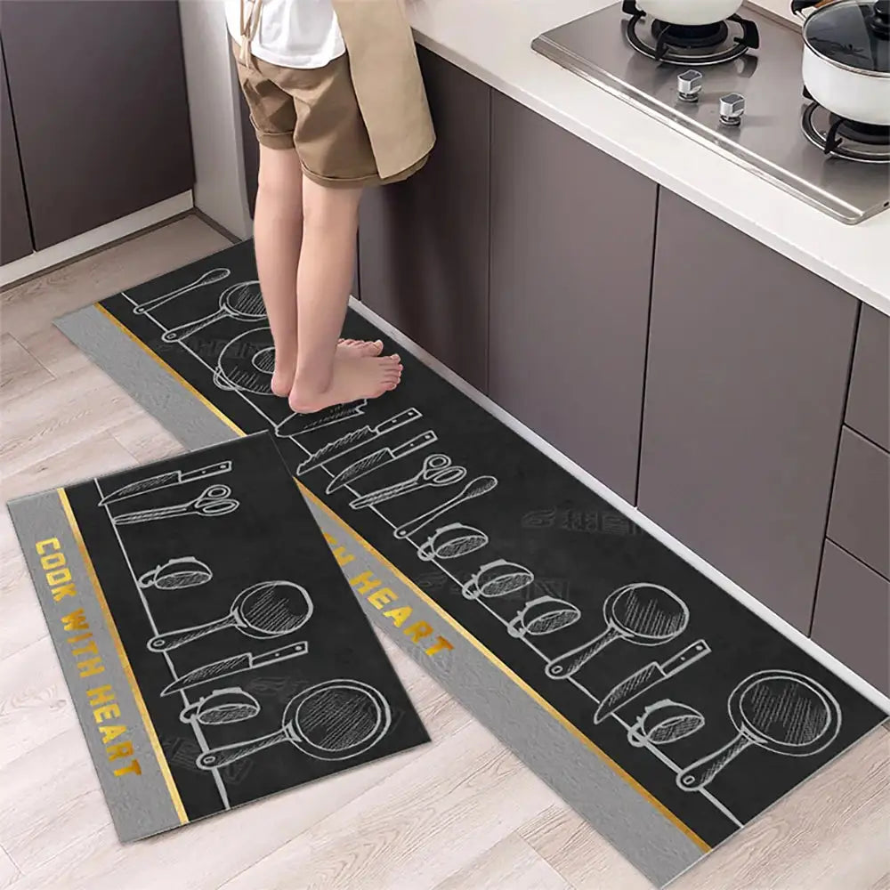 Alfombrilla de cocina moderna antideslizante