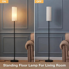 LED Floor Lamp with Linen Lampshade