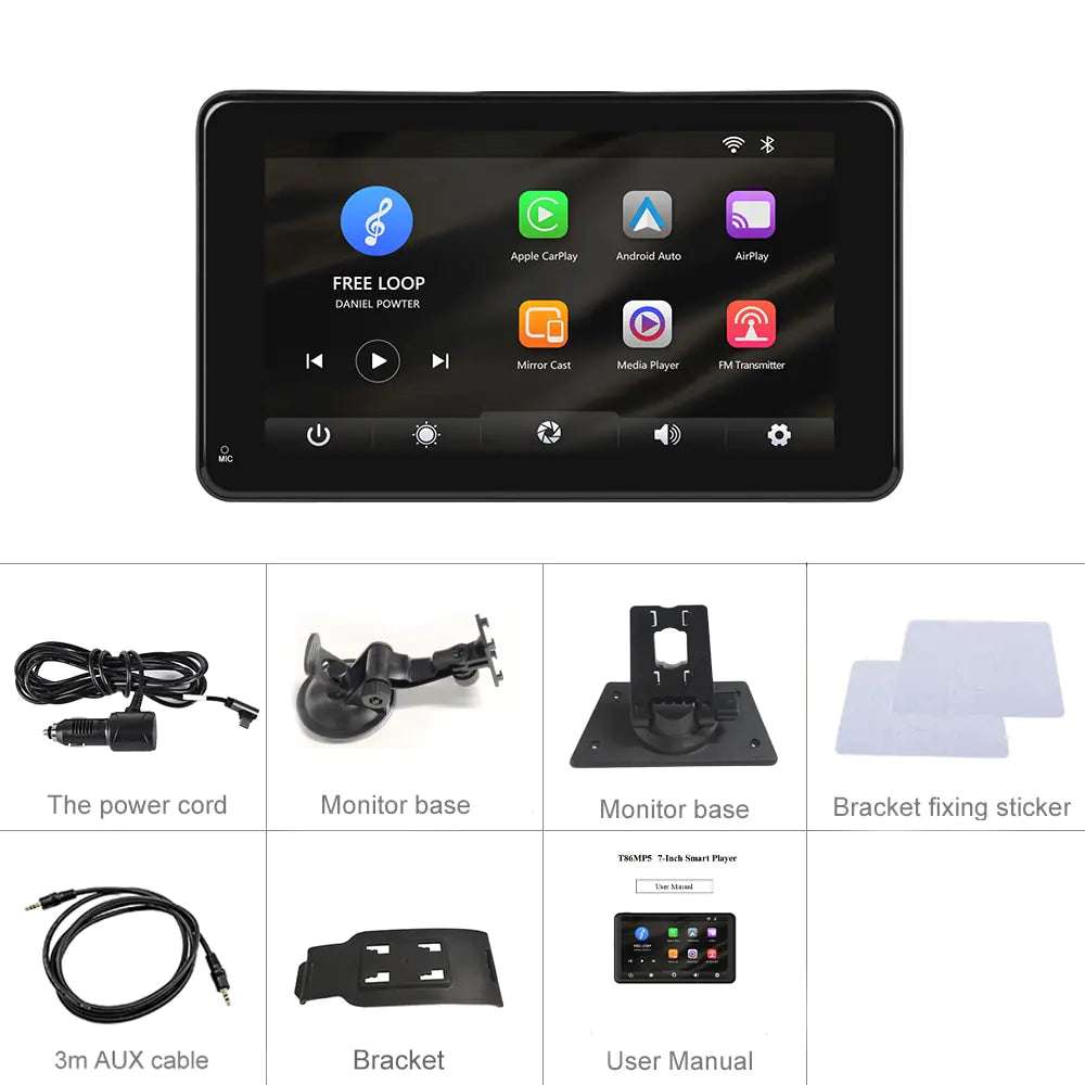 Radio multimedia para coche Podofo Universal de 7"