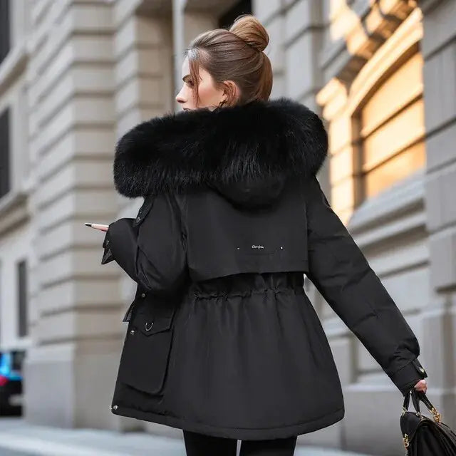 Chaqueta de invierno para mujer, parka de moda