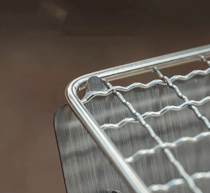Parrilla de acero inoxidable plegable para exteriores