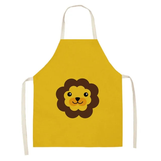 Delantal impermeable con estampado de animales de dibujos animados