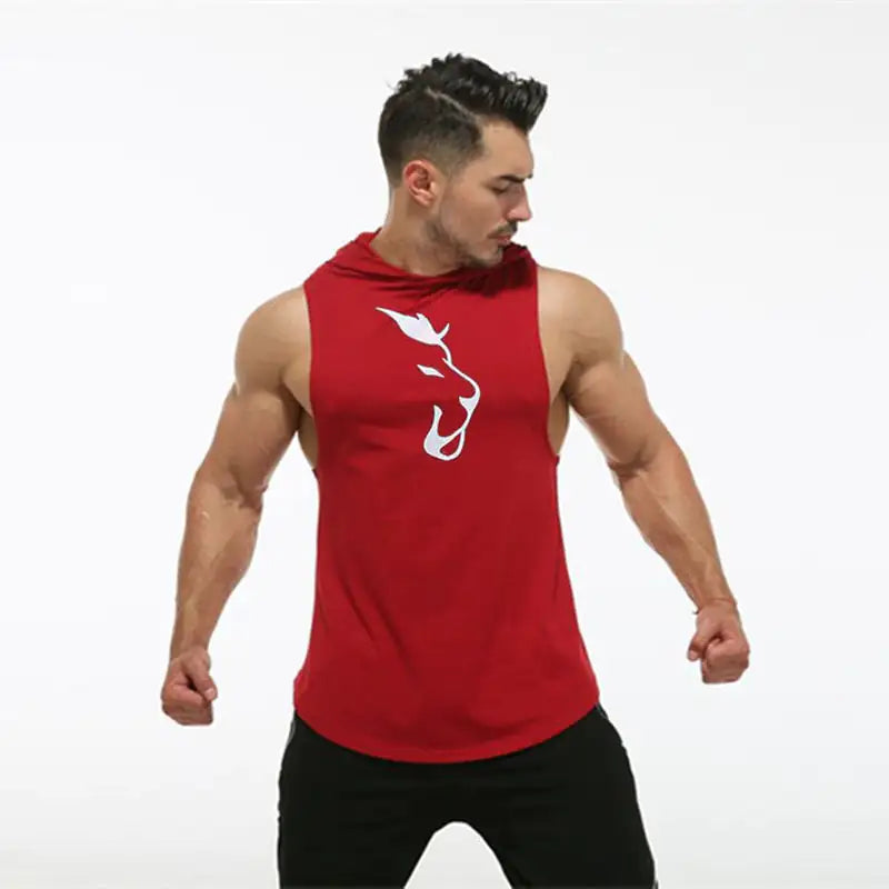 Chaleco sin mangas con capucha para hombre