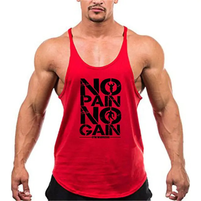 Camiseta sin mangas con tirantes para hombre, marca Gym, ropa de culturismo