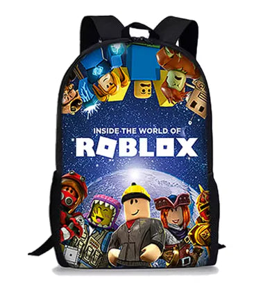 Mochila de Roblox con dibujos animados en 3D para niños