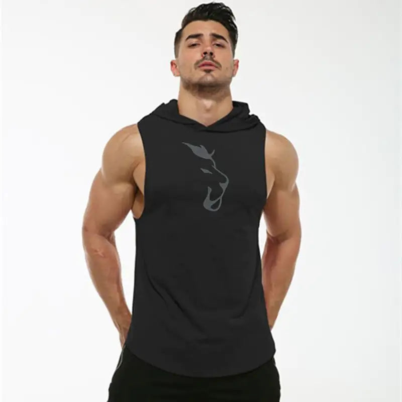 Chaleco sin mangas con capucha para hombre