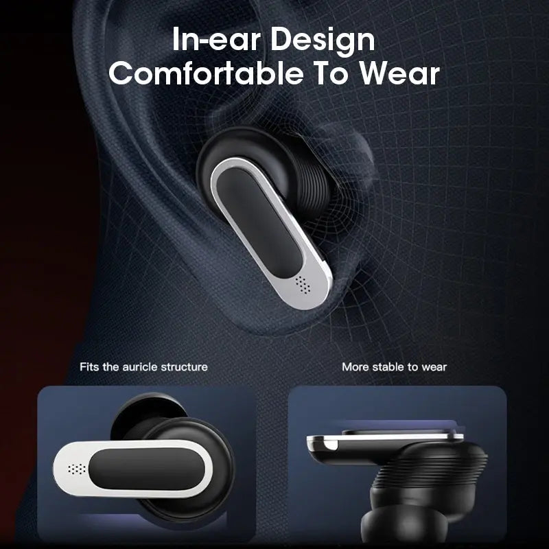 Auriculares inalámbricos con cancelación activa de ruido y pantalla táctil LED