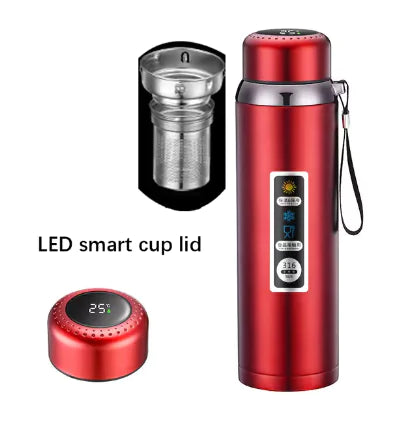 Termo inteligente con pantalla LED y filtro de té