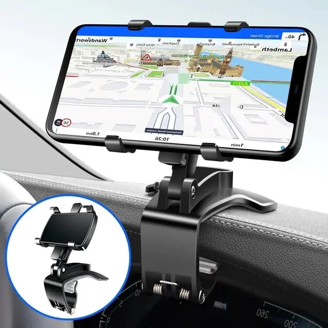 Soporte para teléfono con espejo retrovisor para coche