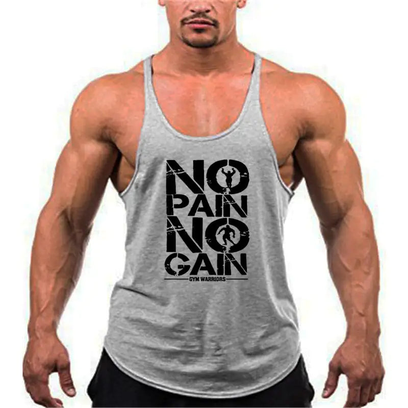 Camiseta sin mangas con tirantes para hombre, marca Gym, ropa de culturismo