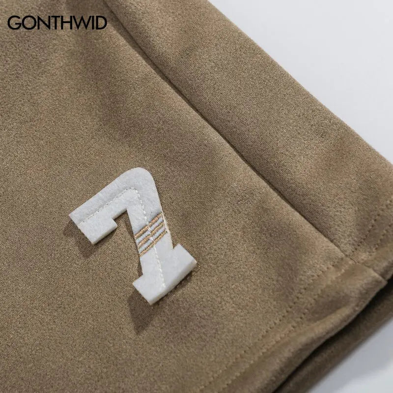 Pantalones cortos de gamuza Harajuku para hombre
