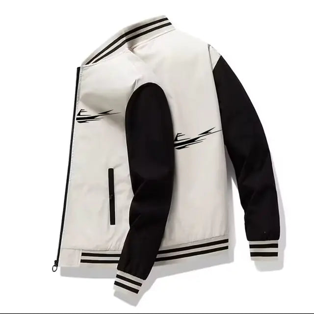 Chaqueta de camping de otoño 2023 Chaqueta deportiva para exteriores para hombre con estampado de alta calidad Chaqueta deportiva informal de marca a la moda a prueba de viento con capucha