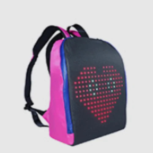 Mochila impermeable con pantalla LED dinámica