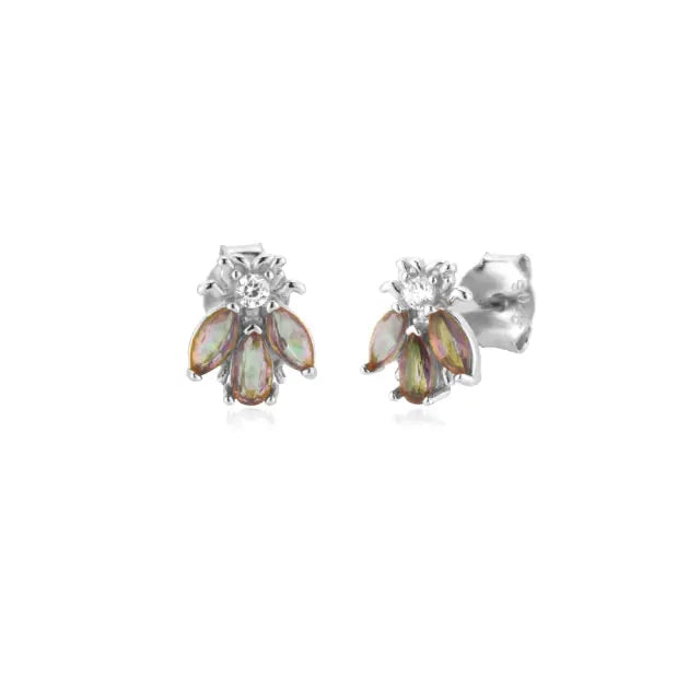 Colección de anillos y pendientes de abejas de invierno