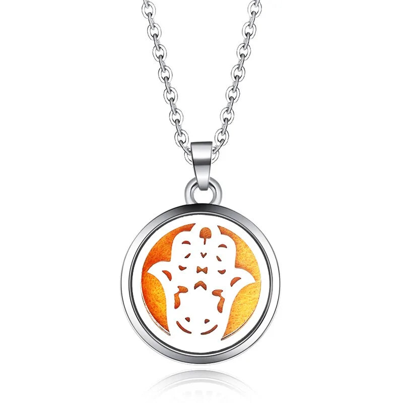 Collar con colgante de aromaterapia y difusor de aceites esenciales