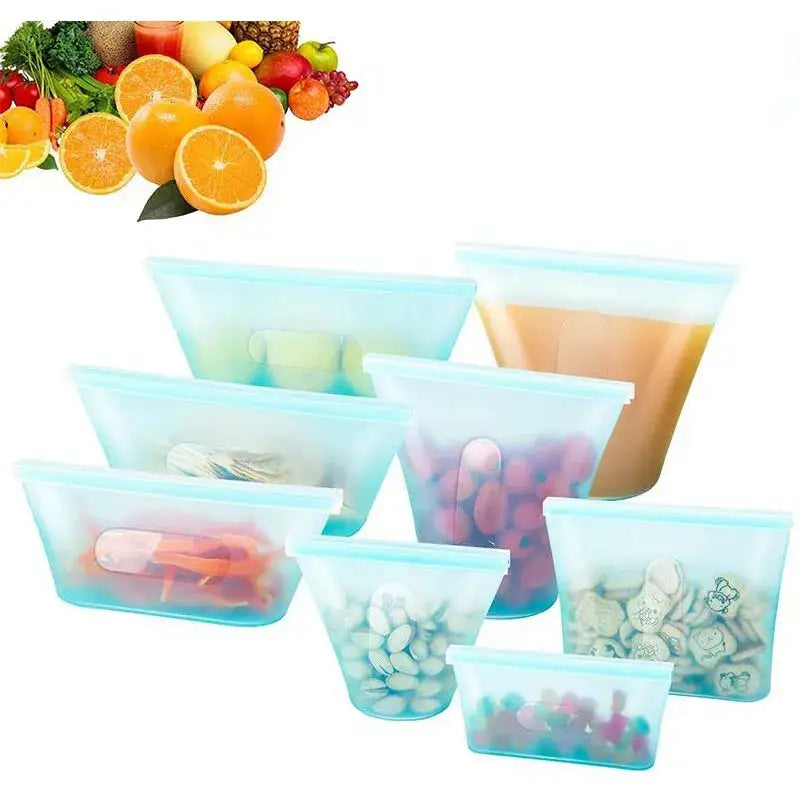 Bolsa de silicona reutilizable para almacenar alimentos