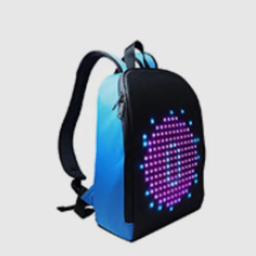 Mochila impermeable con pantalla LED dinámica
