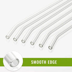 12-Pack Reusable Glass Straws