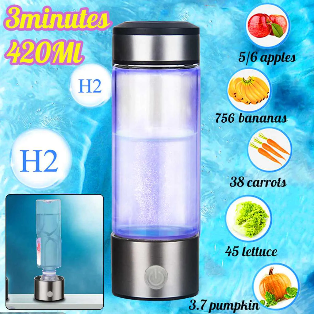 Botella ionizadora de agua portátil de 420 ml