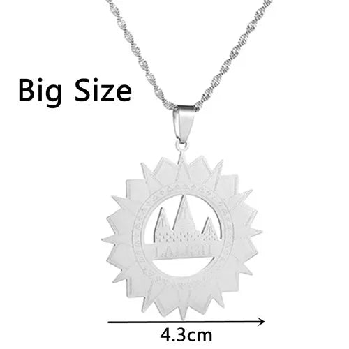 Collar con colgante de acero inoxidable Lalish