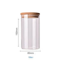 Recipientes para almacenar alimentos de vidrio de borosilicato recubierto de bambú