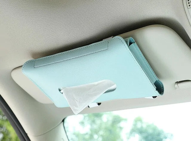 Soporte para caja de pañuelos para parasol de coche: accesorio para coche BMW