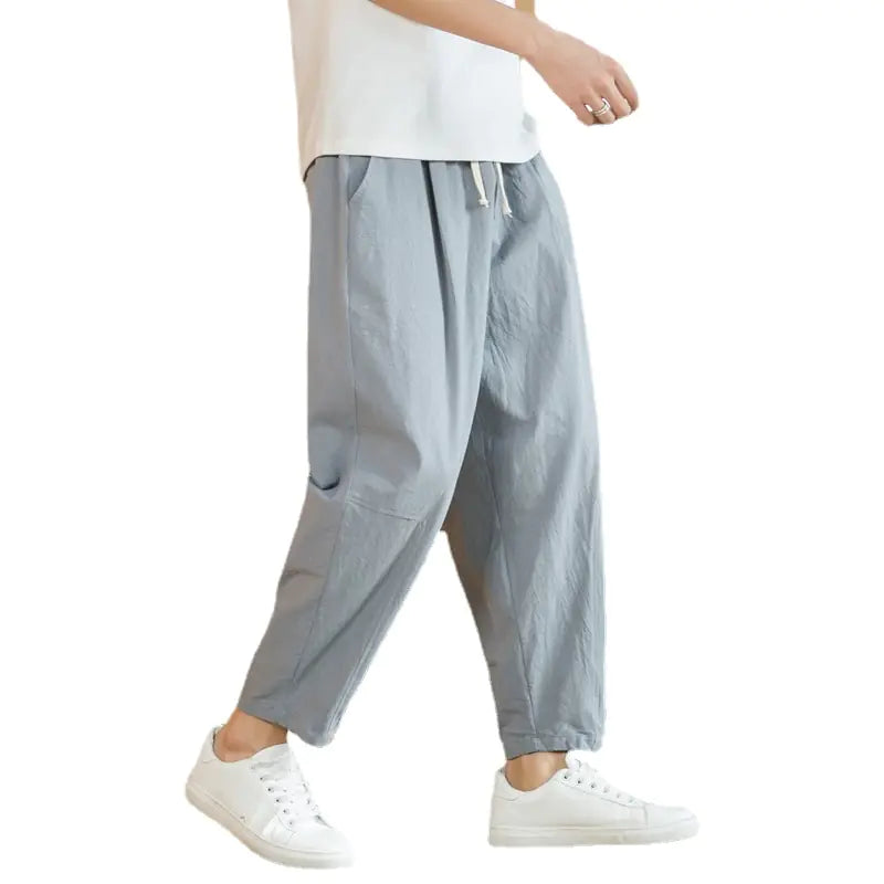 Pantalones de lino y algodón de verano