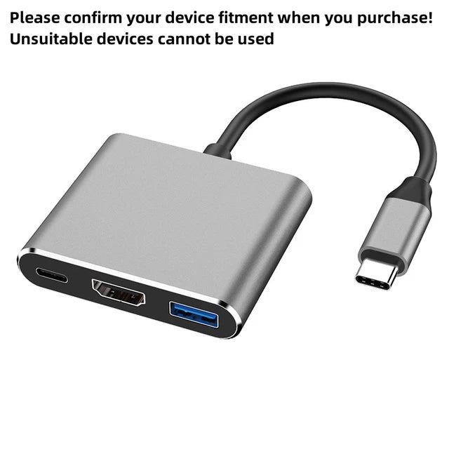 Concentrador USB-C 3.0 3 en 1