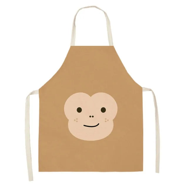 Delantal impermeable con estampado de animales de dibujos animados