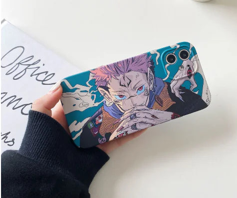 Funda de teléfono con dibujos animados de anime Jujutsu Kaisen para iPhone 14, 13, 12, 11 Pro, X, Xs, Max, XR, bonita y suave