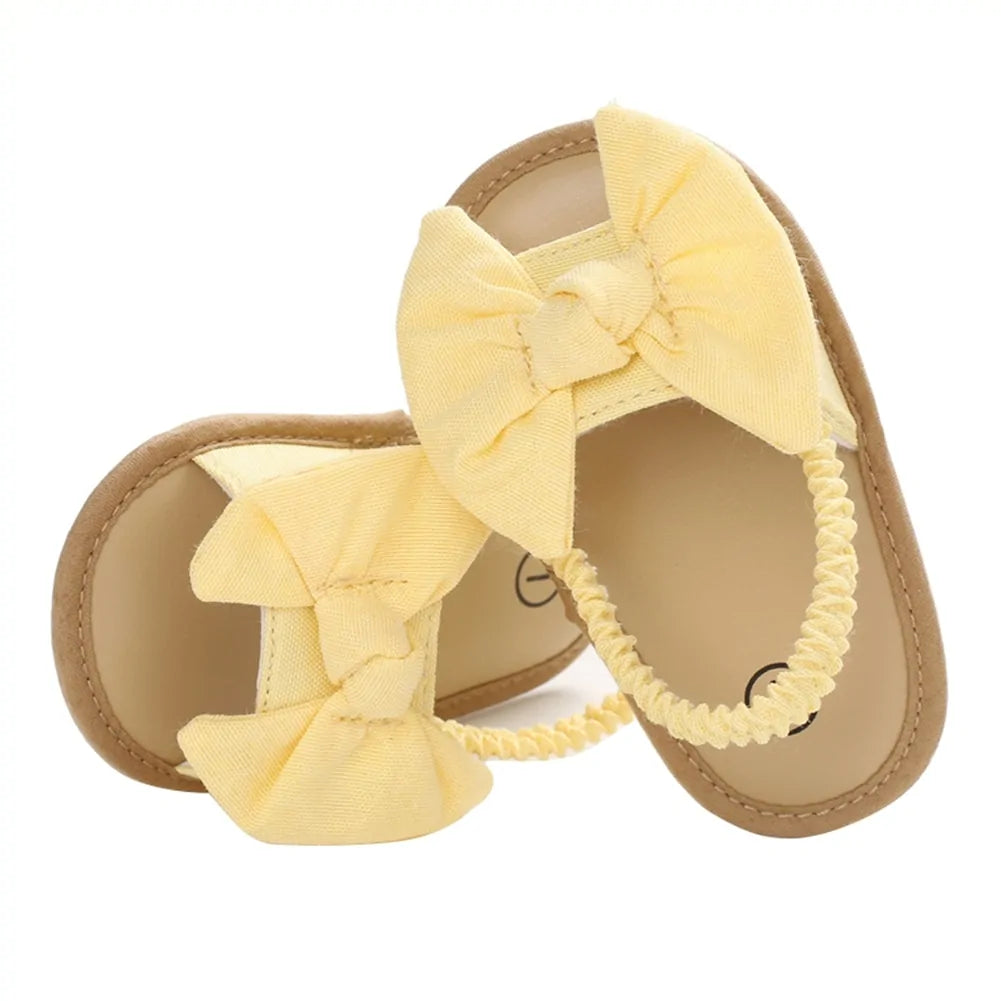 Sandalias con lazo para niñas 2020: zapatos de princesa con suela suave de verano