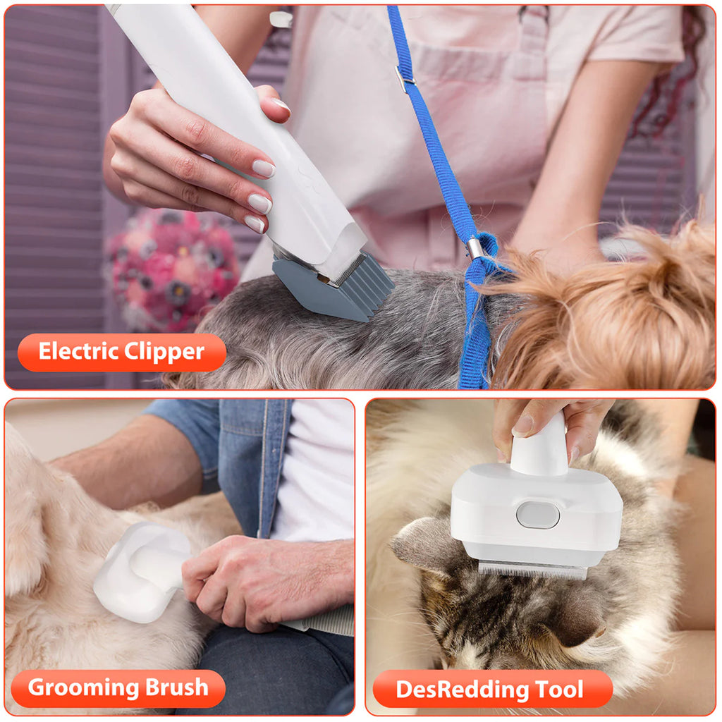 Pet Grooming Pro: máquina de succión y tijeras todo en uno para un cuidado del pelaje sin esfuerzo