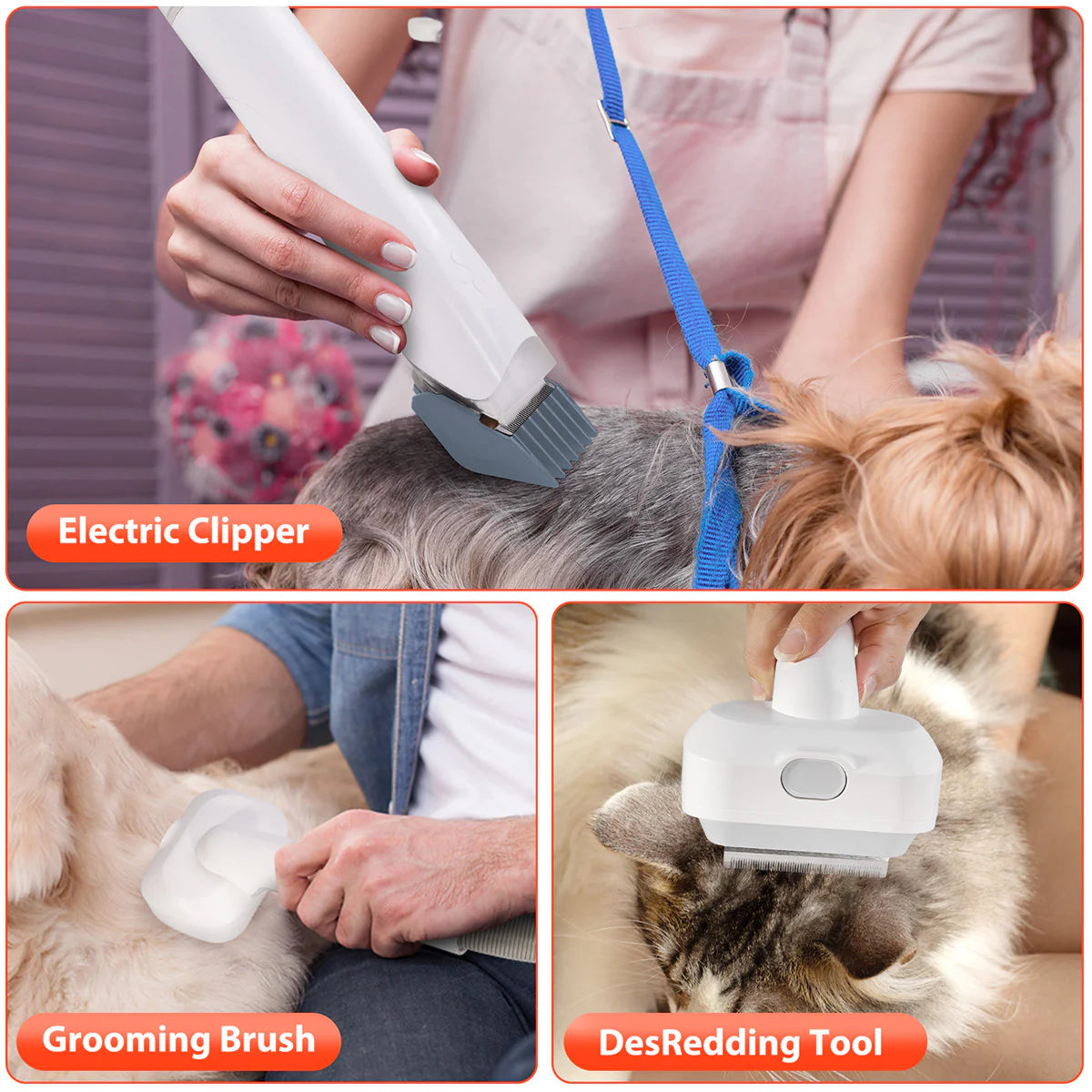 Pet Grooming Pro: máquina de succión y tijeras todo en uno para un cuidado del pelaje sin esfuerzo