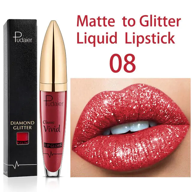 Brillo labial brillante de larga duración