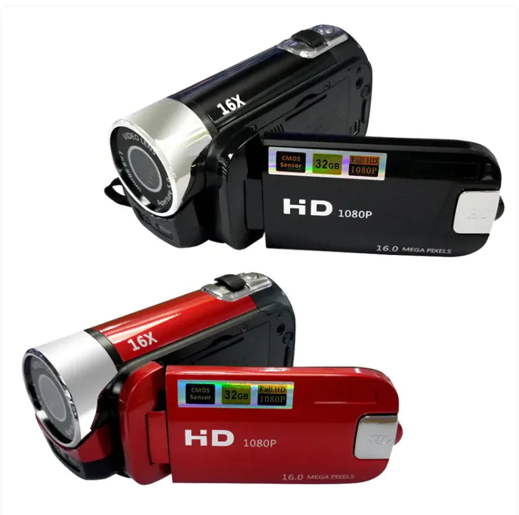 Videocámara digital HD con zoom de 16X