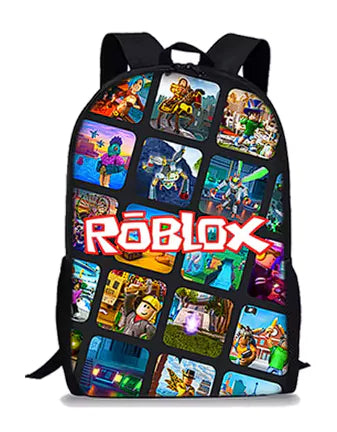Mochila de Roblox con dibujos animados en 3D para niños