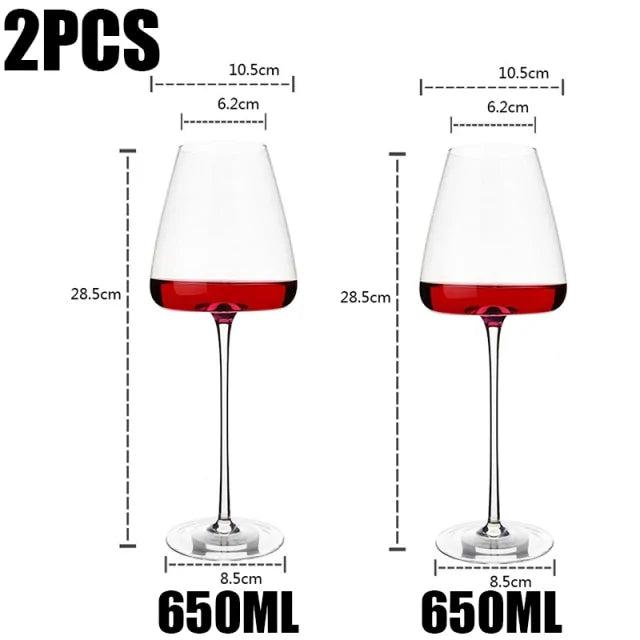 Copas de vino tinto de alta gama tipo cáliz